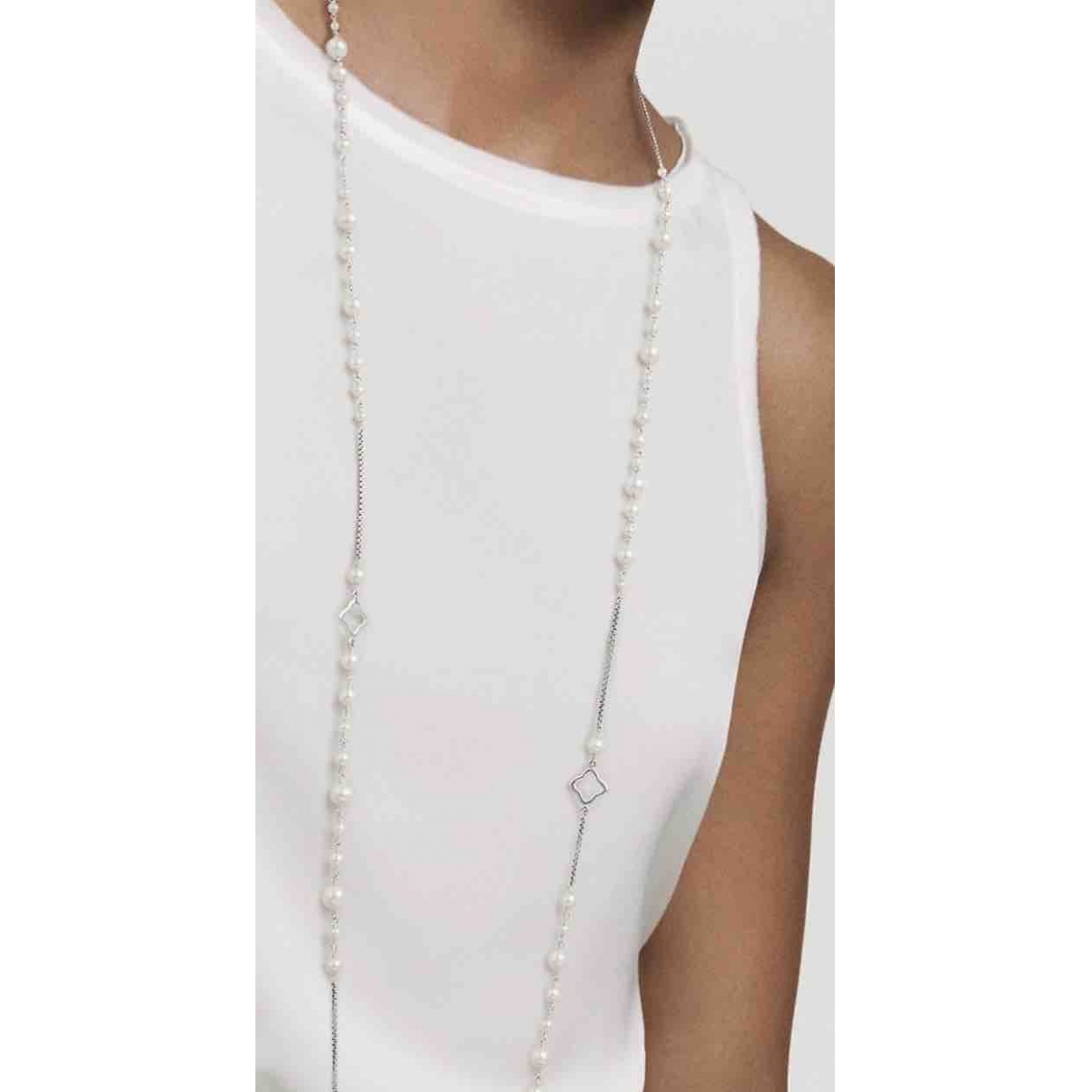 Pearl necklace David Yurman Silver in 